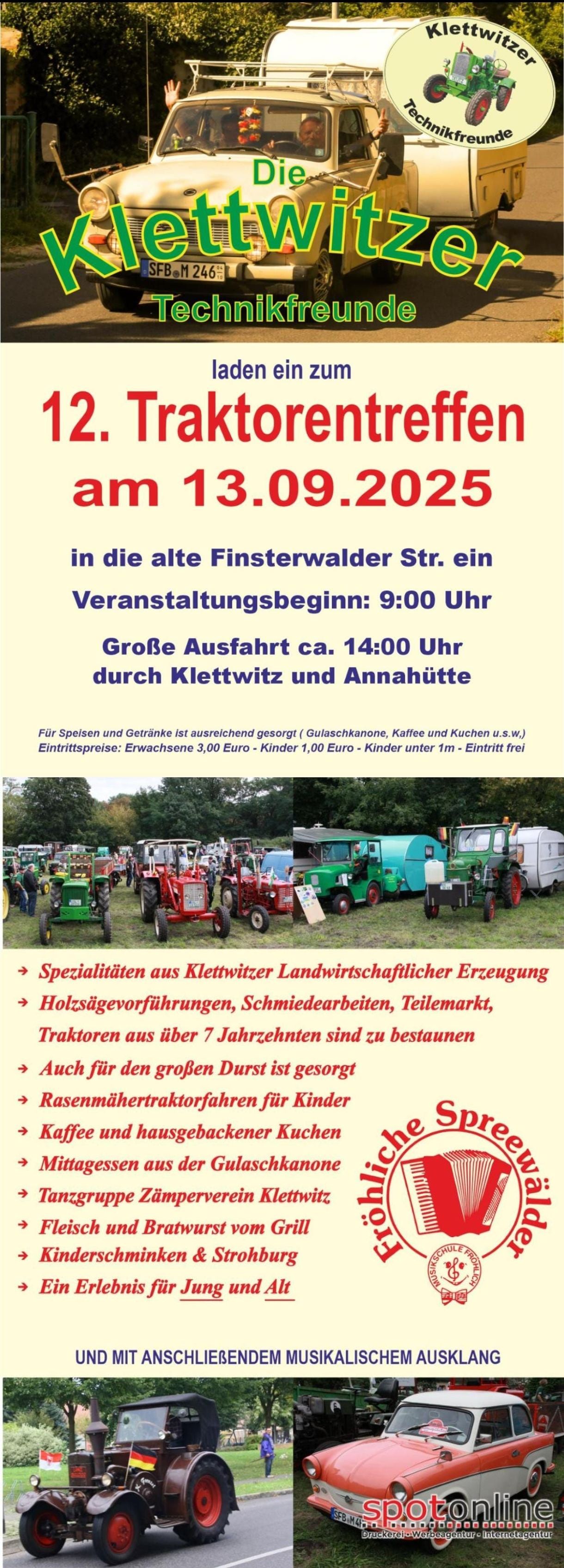 12. Traktorentreffen der Klettwitzer Technikfreunde Lanz-Bulldog-Club-MC Lindena e.V.