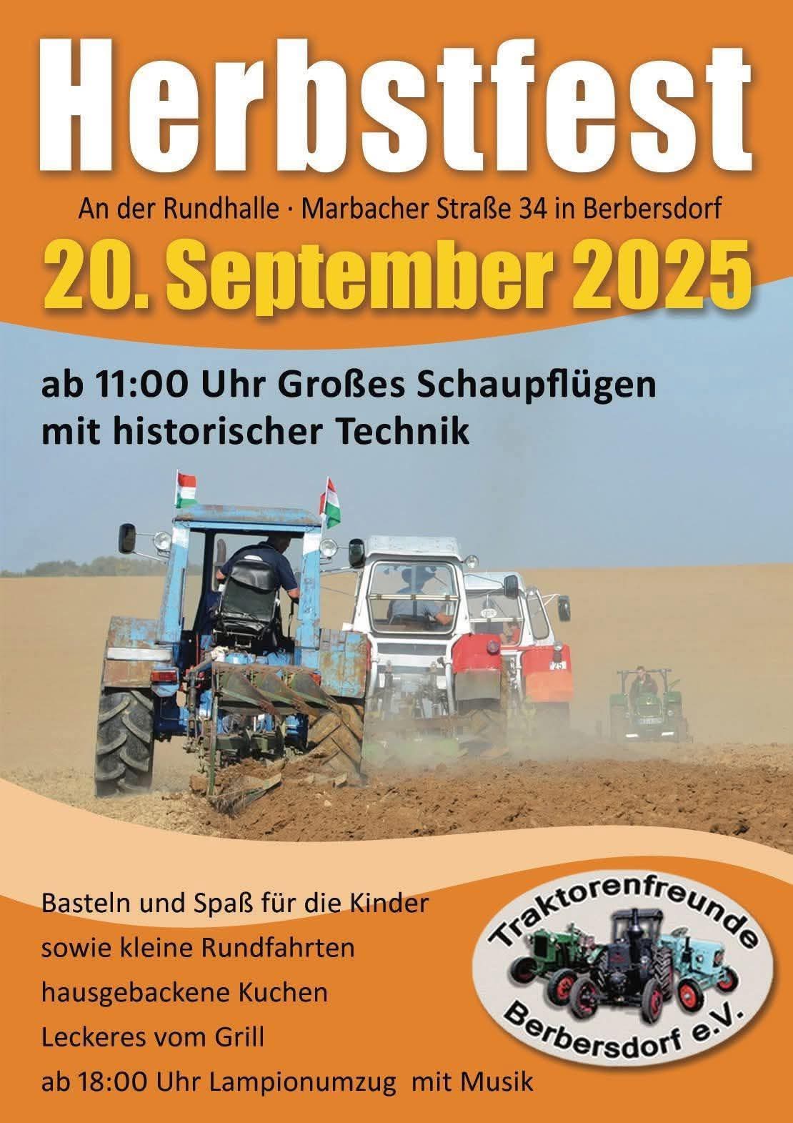 Herbstfest der Traktorenfreunde Berbersdorf e.V. Lanz-Bulldog-Club-MC Lindena e.V.